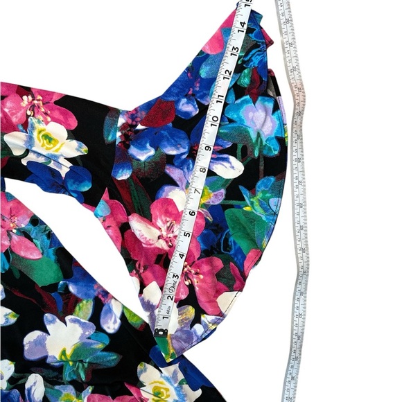 Calvin Klein Womens Dress Size 8 Floral Print 3/4 Bell Sleeves - Picture 7 of 7